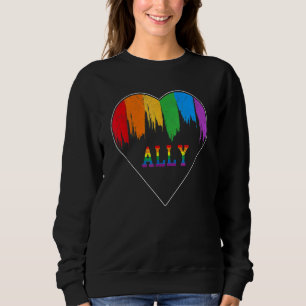 Sweatshirt Coeurs Lgbt Égalité Amour Lgbtq Rainbow Flag Gay P