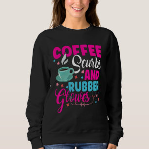Sweatshirt Coffee Scrubs Et Gants En Caoutchouc Médecin Infir