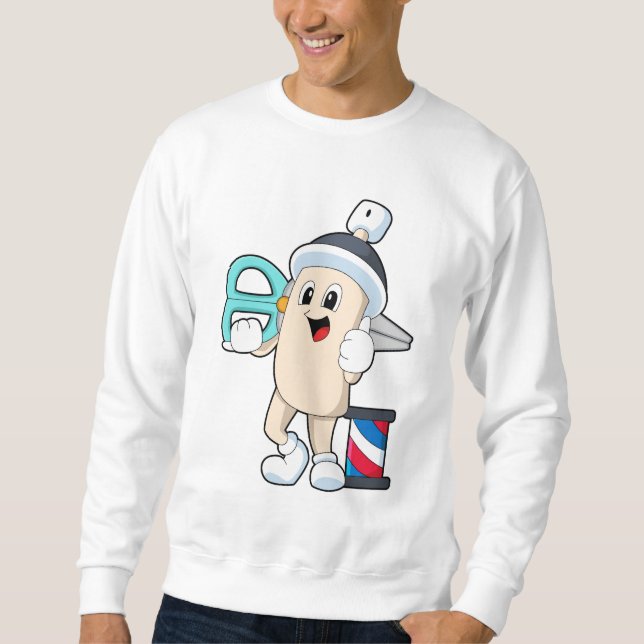 Sweatshirt Coiffeur avec ciseaux (Devant)