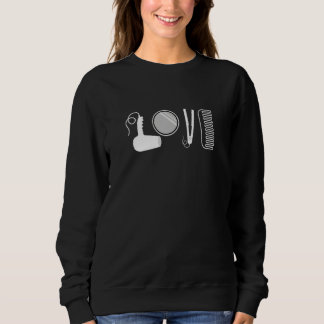 Sweatshirt Coiffeur Coiffeuse Amour Coiffure Coupe Cheveux