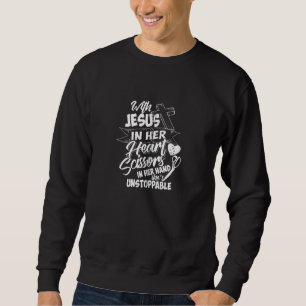 Sweatshirt Coiffeuse Jésus mignon Christ Follower Femmes Drôl