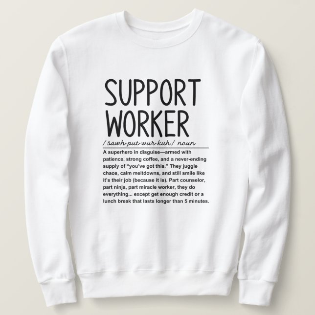 Sweatshirt Collaborateur du support (Design devant)