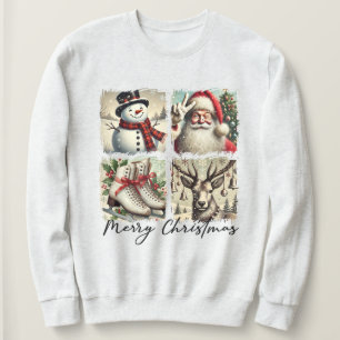 Sweatshirt Collage Festive hiver Noël