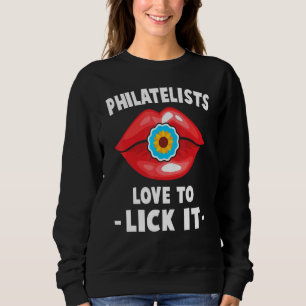 Sweatshirt Collecteur De Timbres - Philatelistes Aiment Le Li