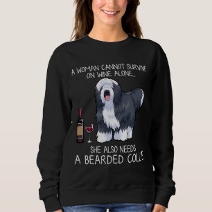 Sweatshirt Collie Et Chien À Vin Rempli