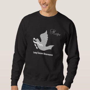 Sweatshirt Colombe du ruban blanc d'espoir - cancer de poumon
