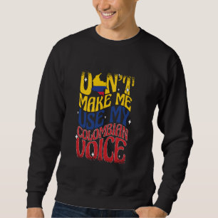 Sweatshirt Colombienne Hispanique Pride Colombie Drapeau Colo
