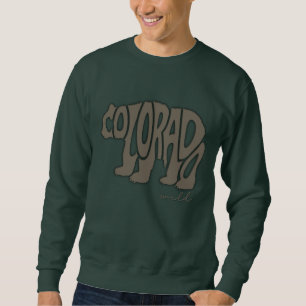 Sweatshirt Colorado Forme de l'ours Typographie Colorado Wild