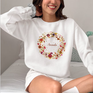 Sweatshirt Colorée Fleur l'Œuvre d'Art de Cercle de Fleurs Pr
