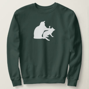 Sweatshirt Combat de chats amusant