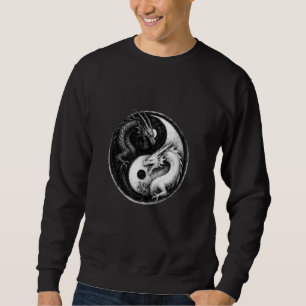 Sweatshirt Combattre les dragons Yin Yang Vintage Anime japon
