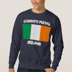 Sweatshirt Comté Mayo, Irlande avec le drapeau irlandais