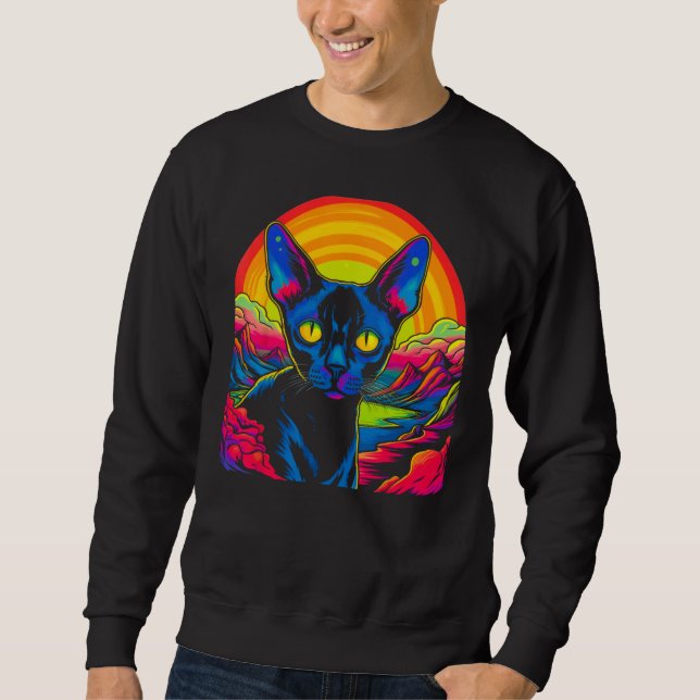 Sweatshirt Concepteur de chat sphynx sans poils (Devant)