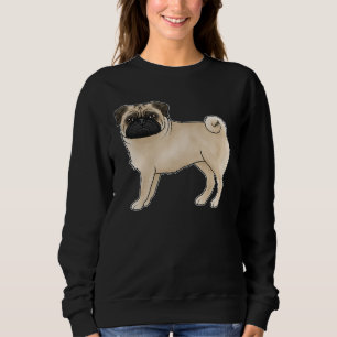 Sweatshirt Conception d'animal de race de chien Carlin couleu