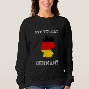 Sweatshirt Conception de carte de drapeau d'Allemagne vintage