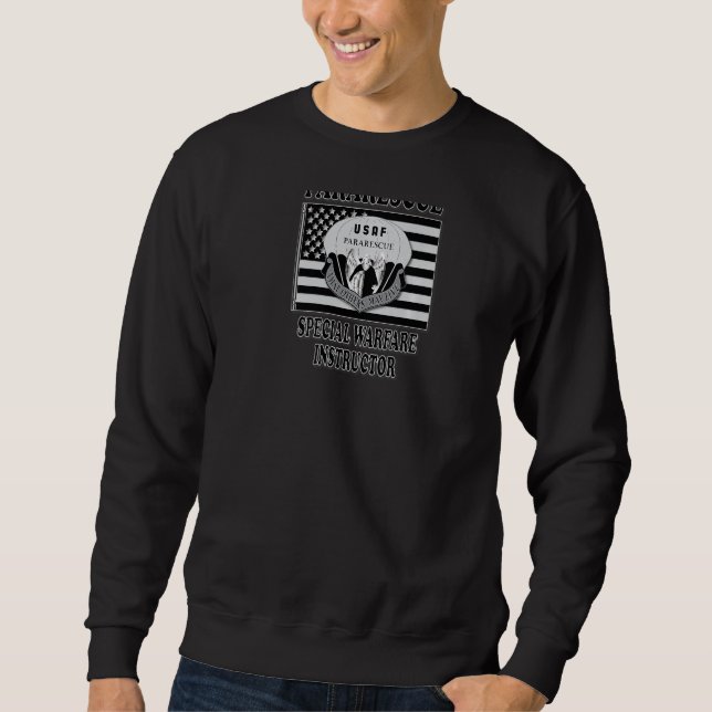 Sweatshirt Conception de dos d'instructeur de guerre spéciale (Devant)
