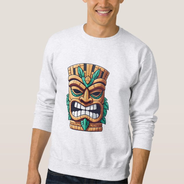 Sweatshirt Conception de masques tribaux (Devant)