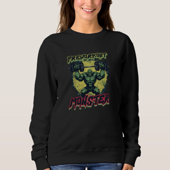 Sweatshirt Conception de monstre pré-entraînement (Devant)