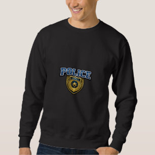 Sweatshirt Conception de texte gras pour insigne de police