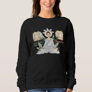 Sweatshirt Conception de yoga de chat zen minimaliste mignonn