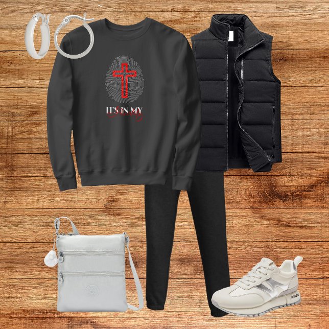 Sweatshirt Conception d'empreinte digitale de croix d'identit (Créateur téléchargé)