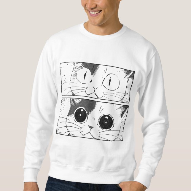 Sweatshirt Conception drôle de chat (Devant)
