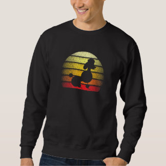 Sweatshirt Conception du thème Retro Sunset Poodset Chien
