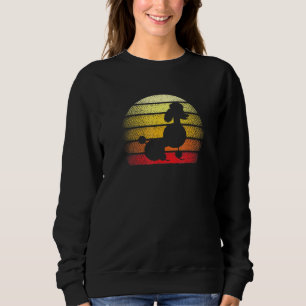 Sweatshirt Conception du thème Retro Sunset Poodset Chien