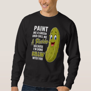 Sweatshirt Concombre végétarien jeu de mots de Dillin Pickle 