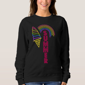Sweatshirt Cone de glace arc-en-ciel - Crème de glace de vaca