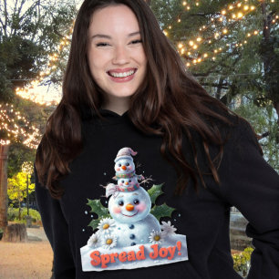 Sweatshirt Confortable hiver_snowman famille design sweatshir