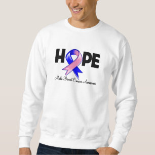 Sweatshirt Conscience masculine de cancer du sein d'espoir