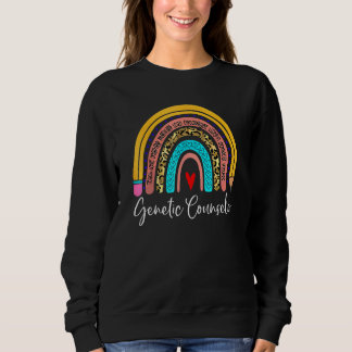 Sweatshirt Conseiller en génétique Leopard Rainbow Healthcare