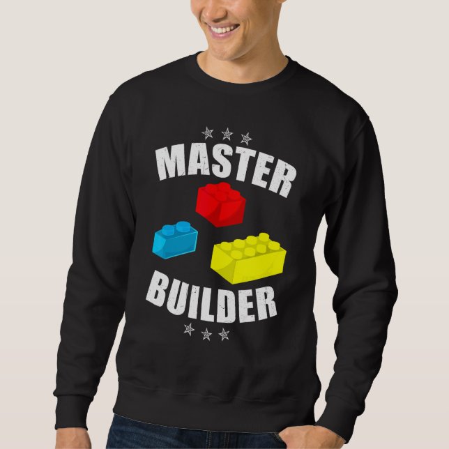 Sweatshirt Constructeur Maître Incroyable  Construction de Bl (Devant)