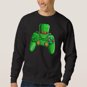 Sweatshirt Contrôleur de jeu vidéo irlandais St Patrick Day G