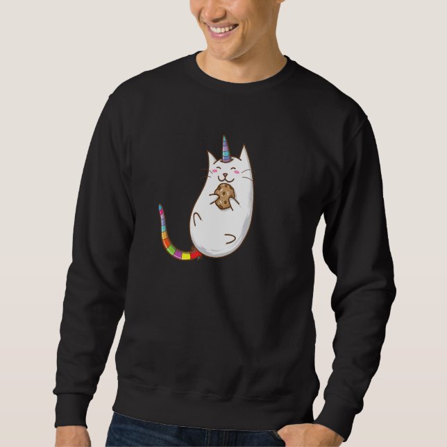 Sweatshirt Cookie Unicorn Chat (Devant)