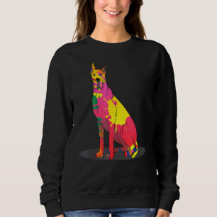 Sweatshirt Cool Coloré Grand Danse Chien Chien Chien Animaux