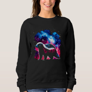 Sweatshirt Cool Cosmic Honey Badger Galaxy Graphic Space Art