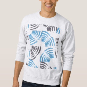 Sweatshirt Cool, moderne, bleu abstrait tendance