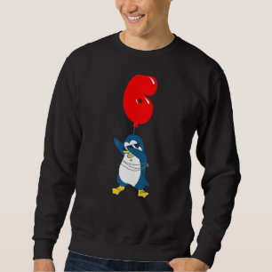 Sweatshirt Cool Penguin 6e anniversaire de la fête de ballon