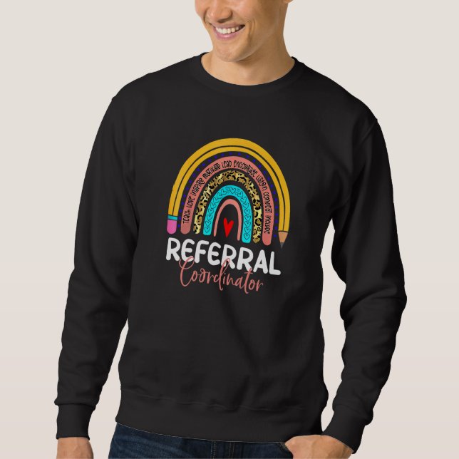 Sweatshirt Coordonnateur de référencement Leopard Rainbow Hea (Devant)