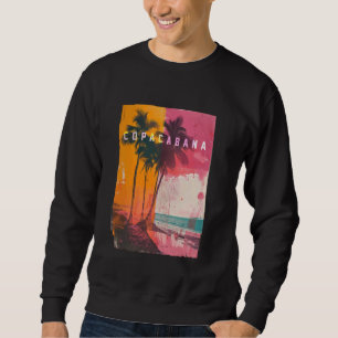 Sweatshirt Copacabana Rio de Janeiro Brésil Plage rétro Sunse