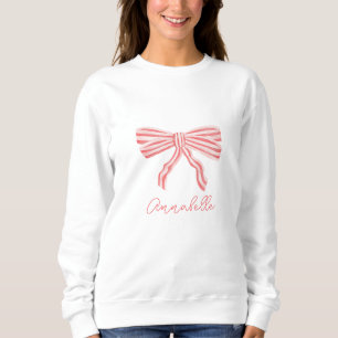 Sweatshirt Coquette rose Aesthétique Bow Girl rougit