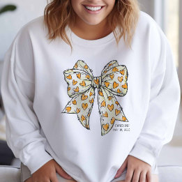 Sweatshirt Coquette Whimsical Coeur Bow jaune