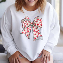 Coquette Whimsical Coeur Bow Rouge et Blanc
