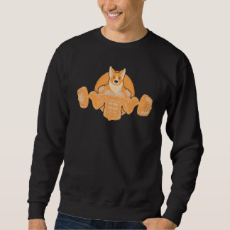 Sweatshirt Corgi Dog T Fitness Gym entraînement Poids