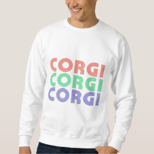 Sweatshirt Corgi Dog Texte coloré moderne