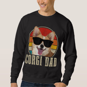 Sweatshirt Corgi Papa Lunettes de soleil Vintages Funny Corgi