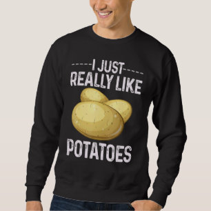 Sweatshirt Costume de légume de pomme de terre cool que j'aim