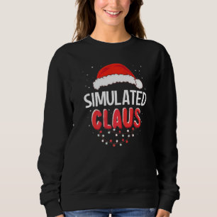 Sweatshirt Costume de Noël assorti de Père Noël simulé